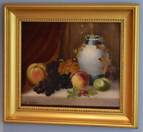 STILL LIFE OIL PAINTING BY EDWIN STEELE - ADDITIONAL PHOTO 1