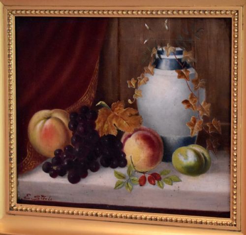 STILL LIFE OIL PAINTING BY EDWIN STEELE - ADDITIONAL PHOTO 2