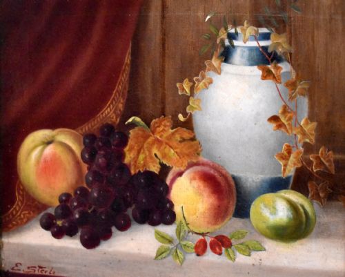 STILL LIFE OIL PAINTING BY EDWIN STEELE - ADDITIONAL PHOTO 4