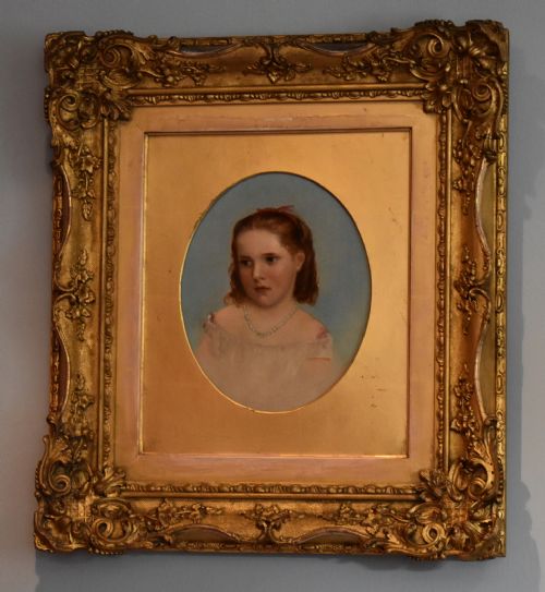 SUPERB VICTORIAN PORTRAIT OIL PAINTING OF A YOUNG GIRL - ADDITIONAL PHOTO 1
