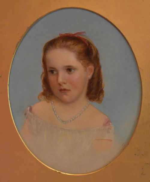 SUPERB VICTORIAN PORTRAIT OIL PAINTING OF A YOUNG GIRL - ADDITIONAL PHOTO 3