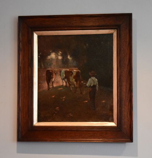 oil painting by john rabone harvey - CATEGORY: ANTIQUE ART - DATED 1920
