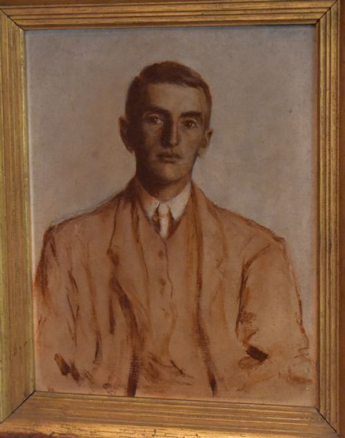 SUPERB OIL PORTRAIT BY FLETCHER J MERCER - ADDITIONAL PHOTO 4