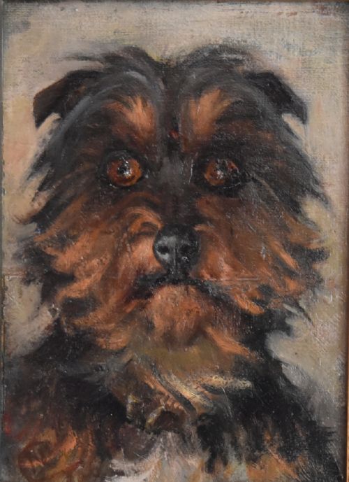 DOG PORTRAIT OIL PAINTING BY NINA COLMORE - ADDITIONAL PHOTO 2