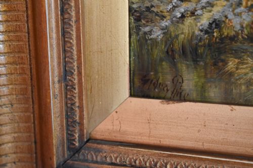 OIL PAINTING OF SHEEP IN ARUNDEL PARK BY SIDNEY PIKE - ADDITIONAL PHOTO 4