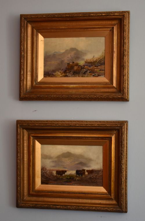 pair of oil paintings by sidney pike - CATEGORY: ANTIQUE ART - DATED EDWARDIAN
