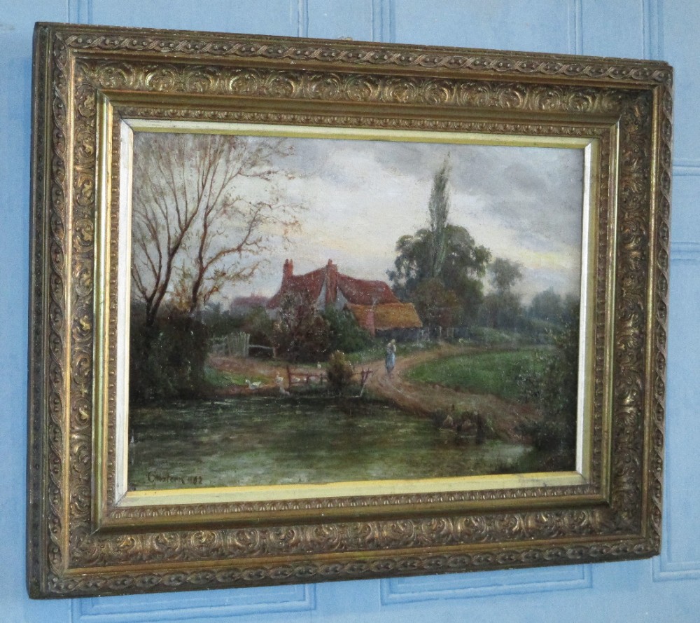 Victorian oil painting by Charles Western