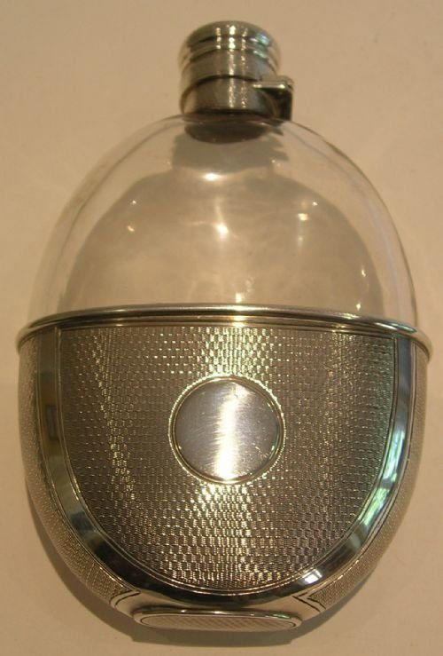 Quality Antique Sampson Mordan Hip Flask - Sterling Silver - London 1891