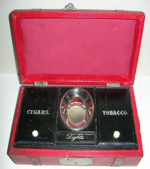 Rare Antique "Smokers Portmanteau" Box - Cigars