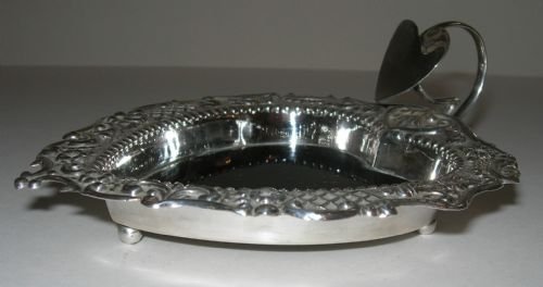 fig 1. Victorian Heart Shaped Sterling Silver and Tortoise Shell Dish