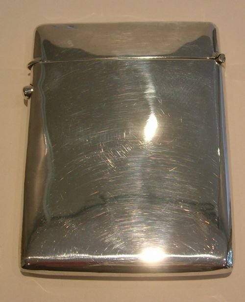 fig 1. Top-Notch Antique English Sterling Silver Card Case - Reynold's Angels