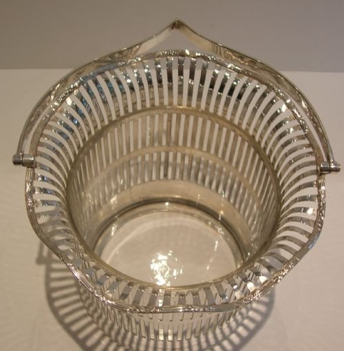 fig 2. Stylish Antique English Silver Plated Biscuit Jar - Original Fine Glass Liner