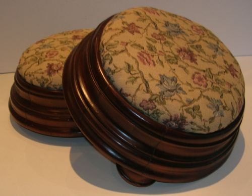 Pair Victorian Mahogany Foot Stools C.1880