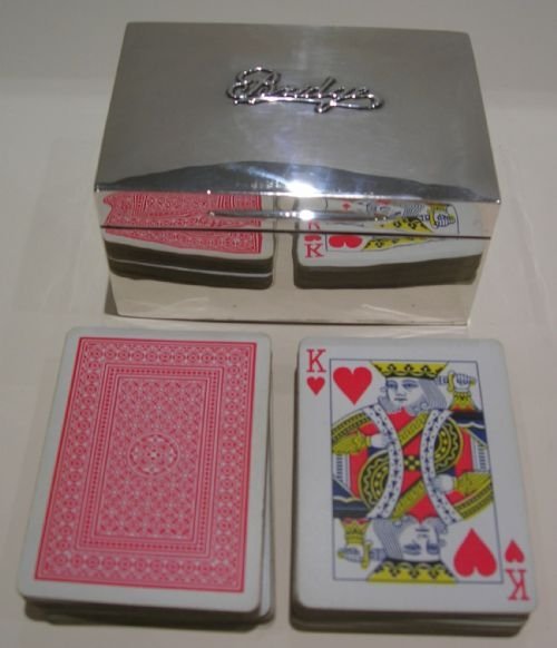 Antique English Sterling Silver Bridge / Playing Card Box - 1908