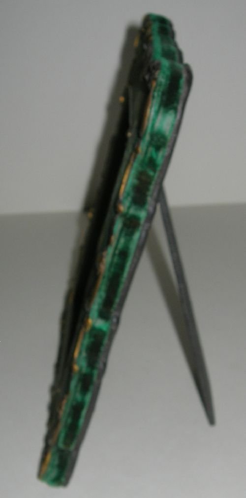 fig 2. Antique French Emerald Green Velvet Photograph Frame - Stunning Ormolu Mounts