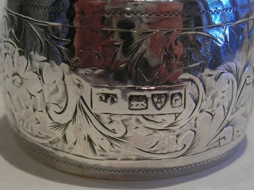 fig 1. Cased Edwardian English Sterling Silver Napkin Ring - Chester 1903