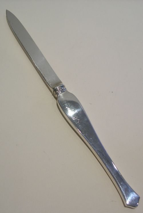 fig 1. Beautiful English Guilloche Enamel Handled Letter Opener - Blade - 1896