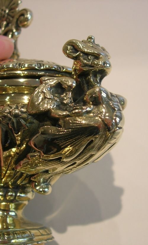 fig 2. Highly Decorative English Pierced or Reticulated Inkstand / Inkwell