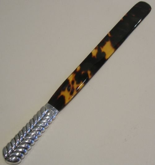 Victorian English Sterling Silver and Tortoise Shell Page Turner