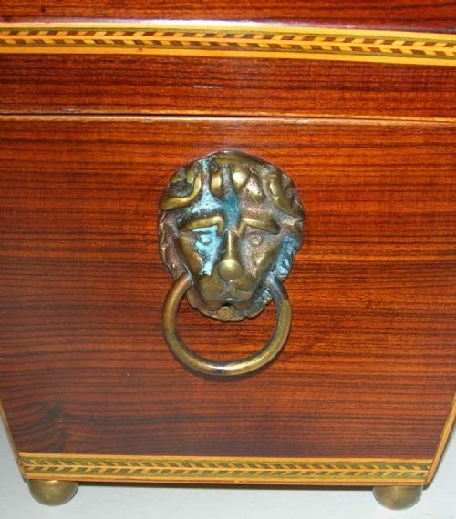 fig 1. Stunning Georgian Rosewood Tea Caddy - Shell Inlay - c.1790