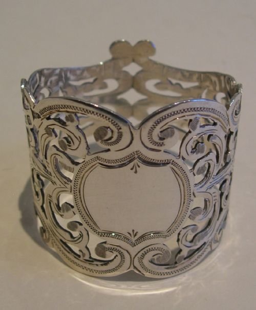 fig 1. Fabulous Boxed Antique English Napkin Ring - Walker and Hall
