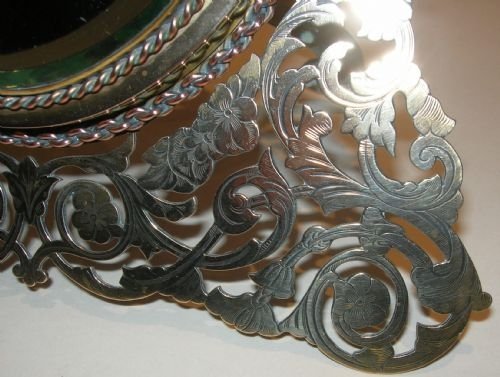 fig 2. Magnificent and Grand - Polished Bronze Mirror - Double Photograph Frame