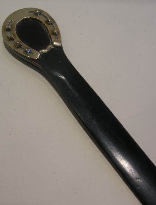 Antique Equestrian Themed Large (15") Ebonised Paper Knife C.1870