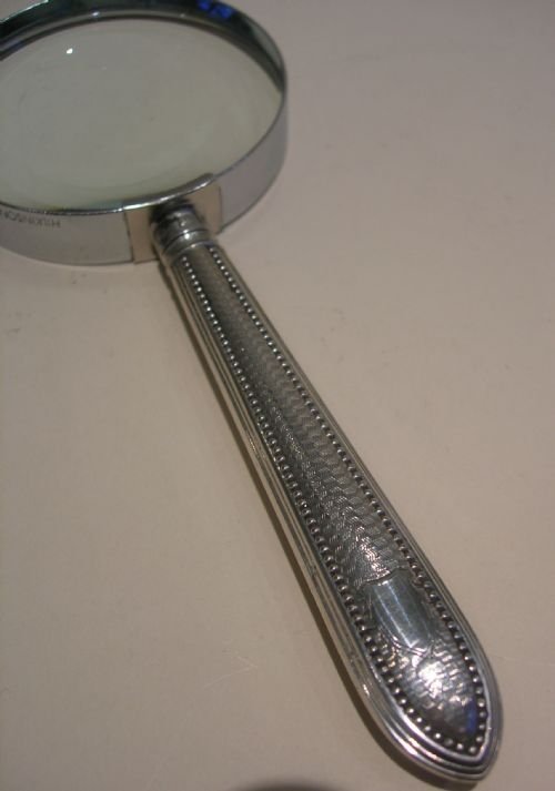 Antique English Sterling Silver Magnifying Glass
