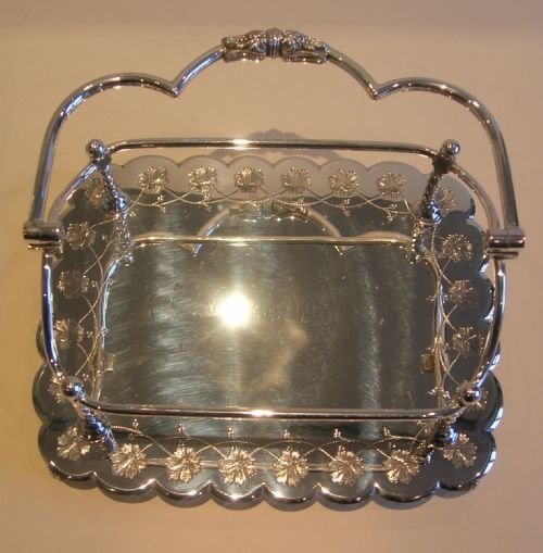 fig 2. Top-Notch Antique English Cut Crystal & Silver Plate Biscuit Box - Walker & Hall