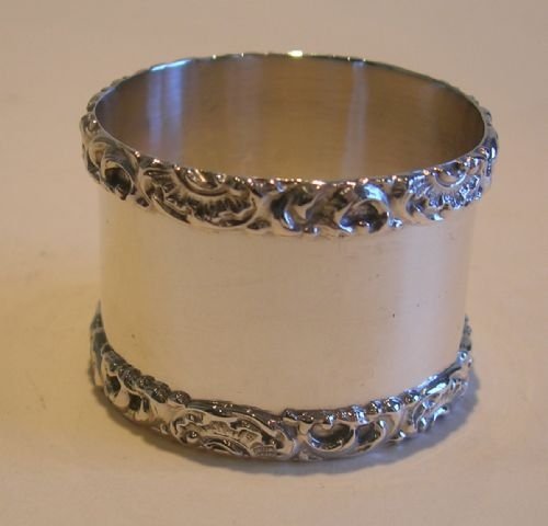Antique English Sterling Silver Napkin Ring - Chester 1907