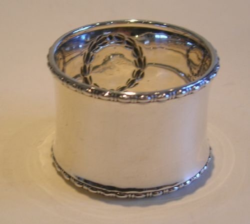 fig 1. Antique English Sterling Silver Napkin Ring - 1910