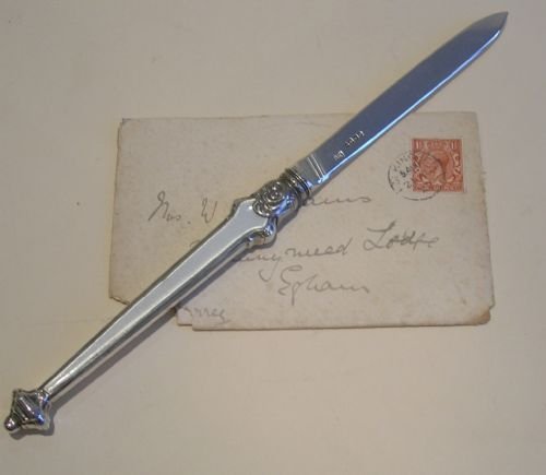 Sterling Silver and Guilloche Enamel Handled Letter Opener