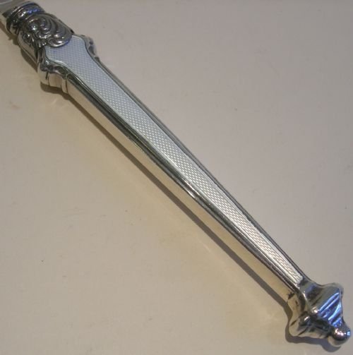 fig 1. Sterling Silver and Guilloche Enamel Handled Letter Opener