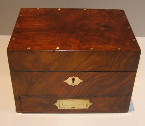 Antique English Walnut & Brass Apothecary Box C.1860