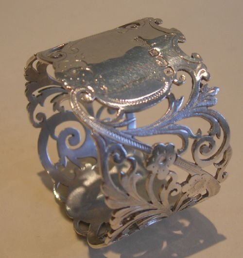 Antique Reticulated English Sterling Silver Napkin Ring