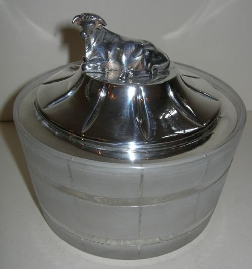 Early Sterling Silver Lidded Figural Butter Dish - 1835