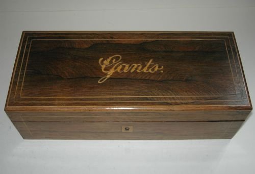 Antique French Inlaid Rosewood Gloves or "Gants" Box