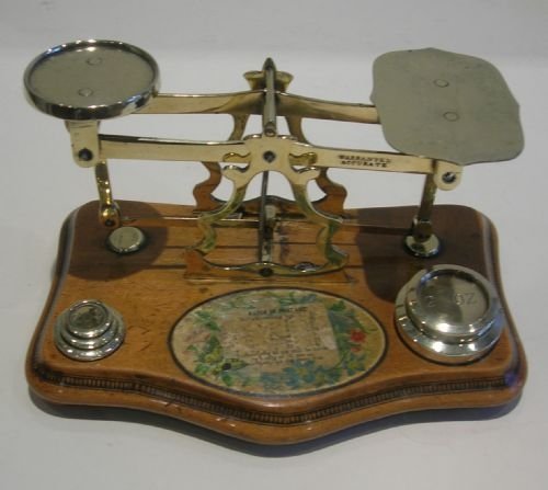 Rare Antique Scottish Mauchline Postal or Letter Scales