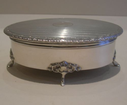 fig 1. Large Pretty English Sterling Silver Jewellery or Trinket Box