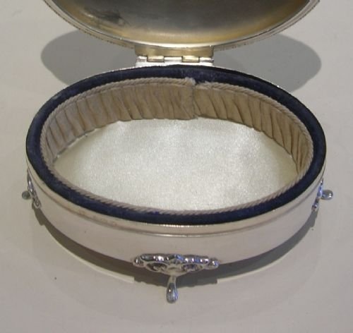 fig 2. Large Pretty English Sterling Silver Jewellery or Trinket Box
