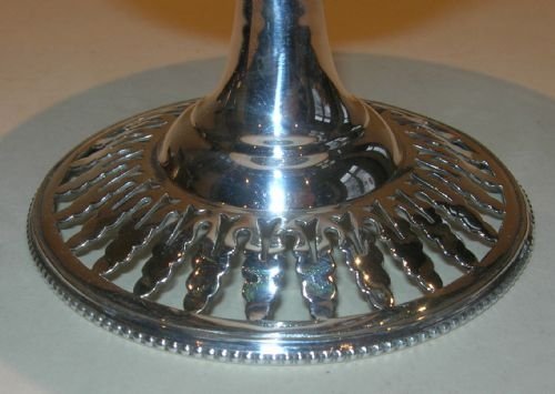 fig 1. Antique English Pierced or Reticulated Basket - Green Opaline Glass Liner - Silver Plated