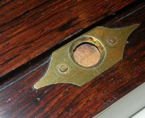 fig 3. Large Antique Rosewood Writing Slope or Box / Lapdesk - Secret Drawers
