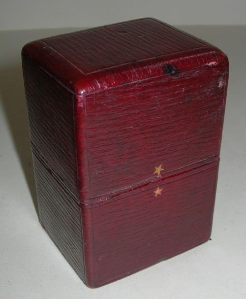 fig 1. Antique Leather Cased Miniature Playing Cards