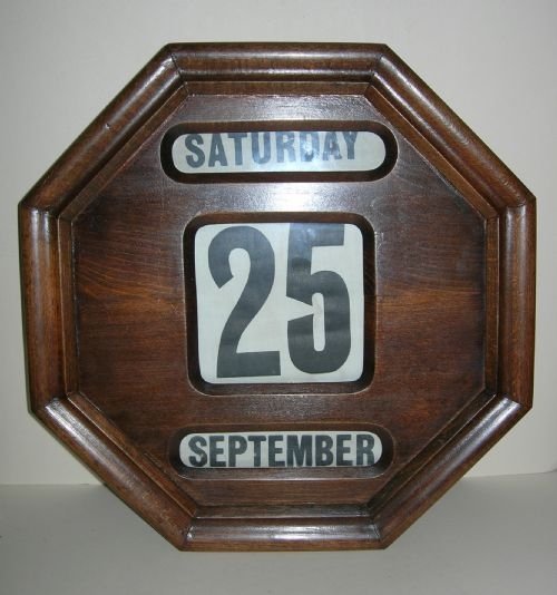 Large (15") English Oak Perpetual Calendar