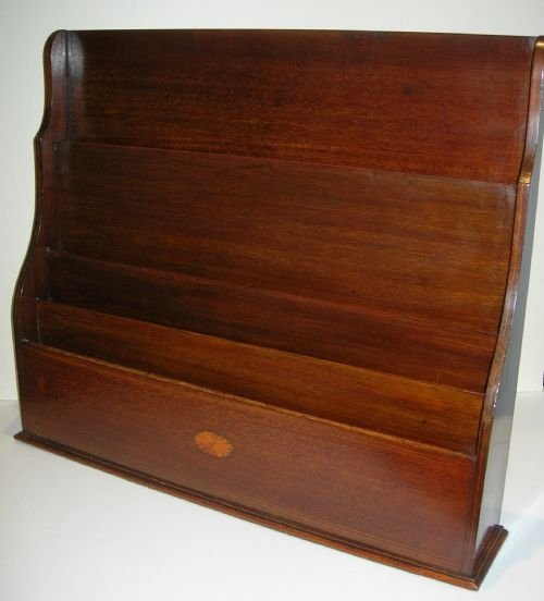 Huge Inlaid Mahogany Stationery / Letter Rack or Caddy C.1890
