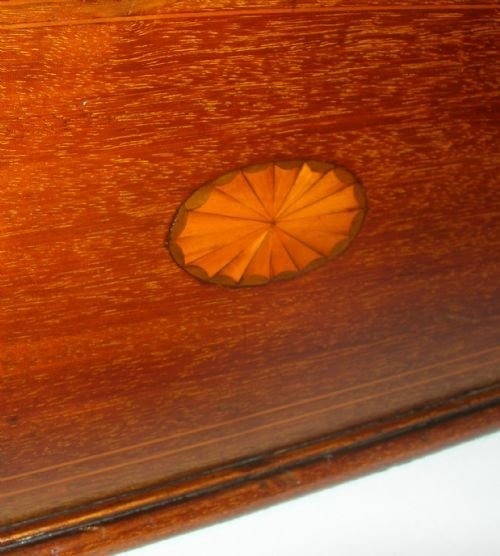 fig 1. Huge Inlaid Mahogany Stationery / Letter Rack or Caddy c.1890