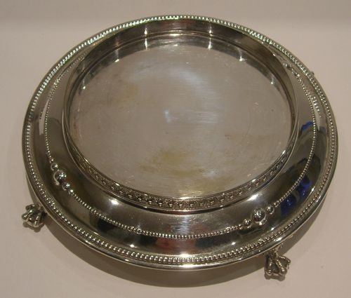 fig 1. Antique English Hobnail Cut Crystal and Silver Plated Biscuit Box