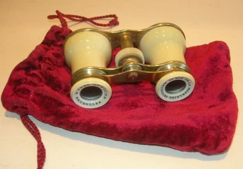 Signed Antique Ivory Opera Glasses