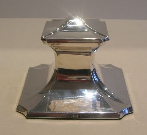 Stylish English Sterling Silver Inkwell - Sheffield 1911