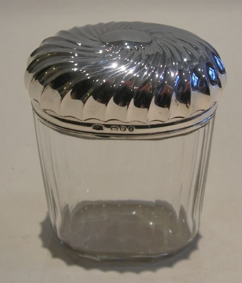 Antique English Sterling Silver Lidded Jar - London 1895